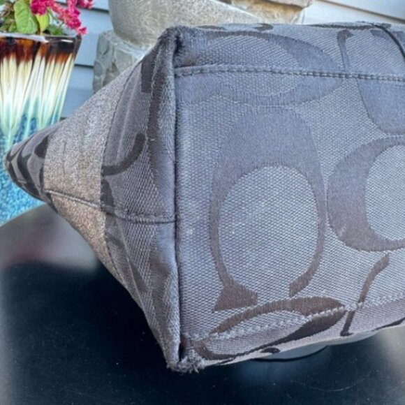 GUC 2006 Coach Signature Stripe Tote Shoulder Bag - Picture 7 of 7